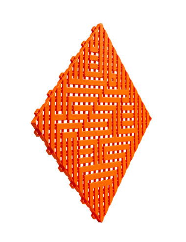 Dalle de sol en polypropylène clipsable ajourée - Orange