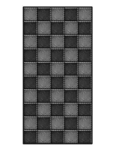 Kit dalles de sol damier pour voiture - Anthracite et Noir - 12m² - 2,5 m x 5 m