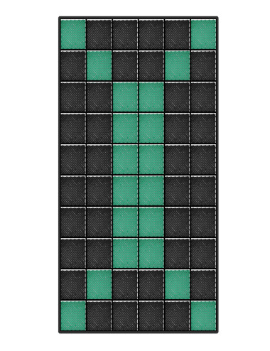 Kit dalles de sol pour garage motif vert et noir - 15m² - 5 m x 3 m