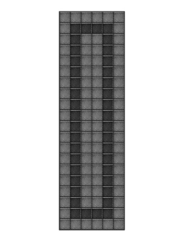 Kit dalles de sol motif racing pour garage - 30m² - 10 m x 3 m - Anthracite et noir