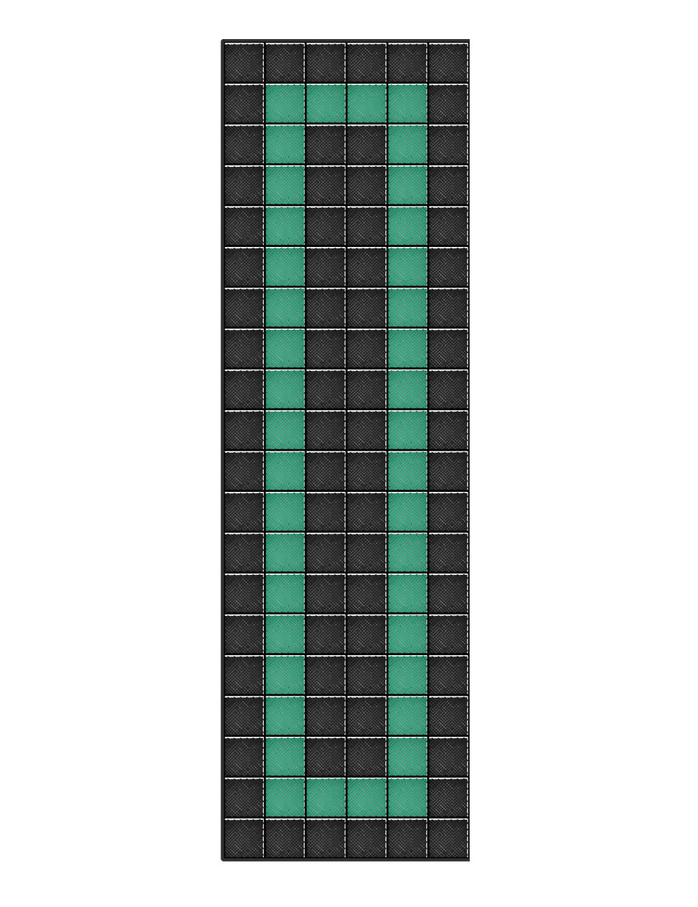 Kit dalles de sol motif racing pour garage - 30m² - 10 m x 3 m - Noir et vert