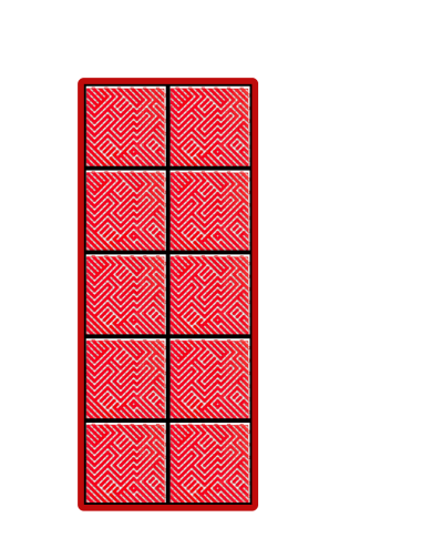 Kit dalles de sol pour moto - 1 couleur - 2.5m² - 1 m x 2.5 m - Rouge