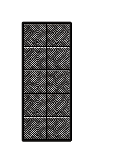 Kit dalles de sol pour moto - 1 couleur - 2.5m² - 1 m x 2.5 m - Noir