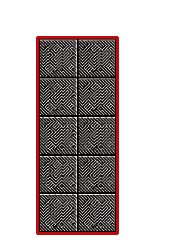 Kit dalles de sol pour moto - 1 couleur - 2.5m² - 1 m x 2.5 m - Noir et Rouge