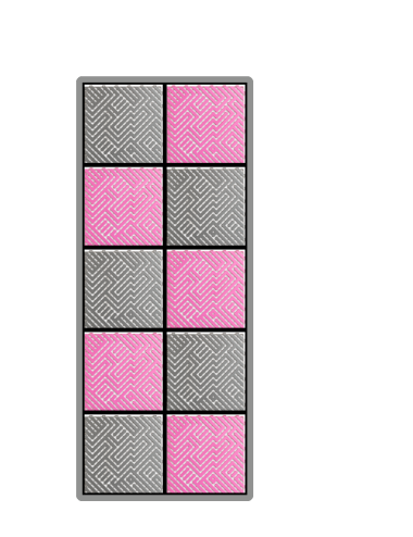 Kit dalles de sol damier pour moto - 2 couleurs - 2.5m² - 1 m x 2.5 m - Rose et Gris