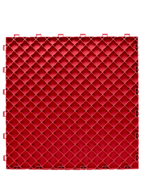 Dalle de sol clipsable pleine - Rouge