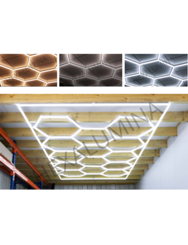 Éclairage LED Hexagonal – Design Nid d’Abeille – Modulable et Réglable