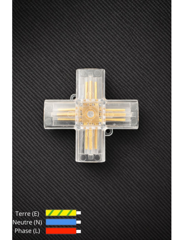 Connecteur croix 4 sorties